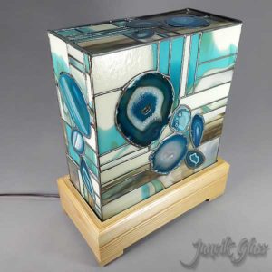 large colored agate lamp